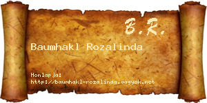 Baumhakl Rozalinda névjegykártya